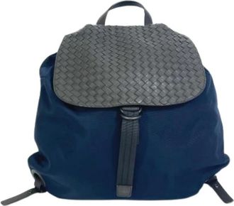 Bottega Veneta Vintage, unisex, Blauw, ONE Size, Leer, Pre-owned Vintage Rugzak