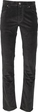 Jacob Cohen Tailored Five-Pocket Slim Fit Pants with Subtle Sheen