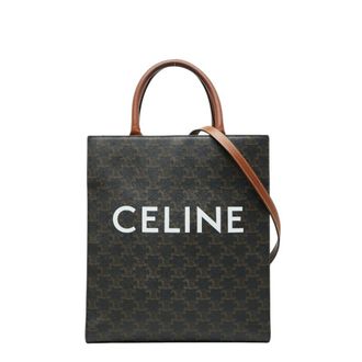 Celine Black Brown Pvc Leather Shoulder Bag Tote Bag (Pre-Owned)