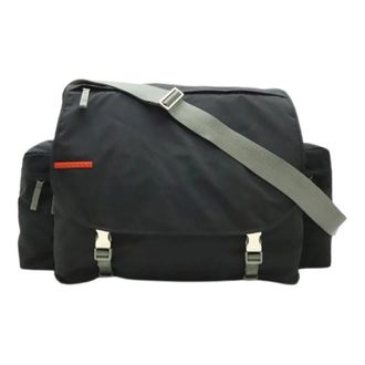 Prada Pre-owned Nylon Messenger Bag - Dames - Pre-owned - Zwart - Maat: ONE Size Nylon