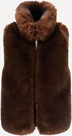 Woolrich Hybrid faux-fur and quilted nylon Vest Female L-XL
