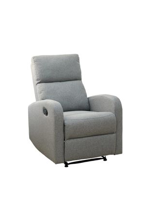 Pondecor Interiorismo Sill&oacute;n relax reclinable en tela gris antimanchas. 72&times;(94-159)&times;100cm