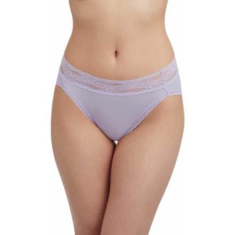 Skarlett Blue Goddess Lace Trim French Cut Brief in Ice Purple at Nordstrom, Size X-Large