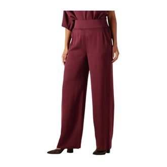 Selected Broeken, Dames, Rood, XL, Slflaurina MW Wide Pant B