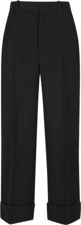 Gucci Broek met omgeslagen pijpen - Zwart
