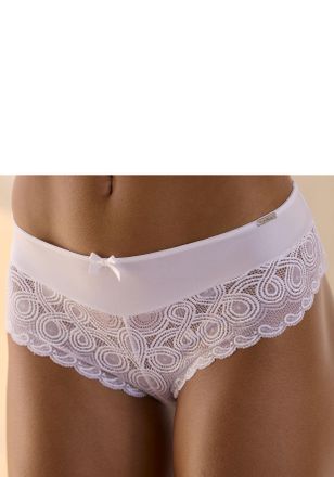 Lascana Stringpanty LASCANA, Damen, Gr. 48/50, weiss (wei&szlig;), Microtouch, Obermaterial: 89% Polyamid, 11% Elasthan, Unterhosen Stringpanty, mit extravaganter S