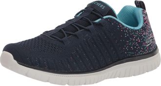 Skechers Womens Virtue Sneaker, Navy/Blue, 9 UK Wide