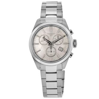 Tissot PR100 Chronograph 36mm Mother of Pearl Dial Stainless Steel Womens Watch T150.217.11.111.00