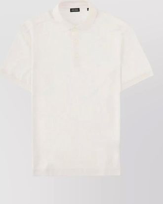 Ermenegildo Zegna polo collar short sleeve knit top