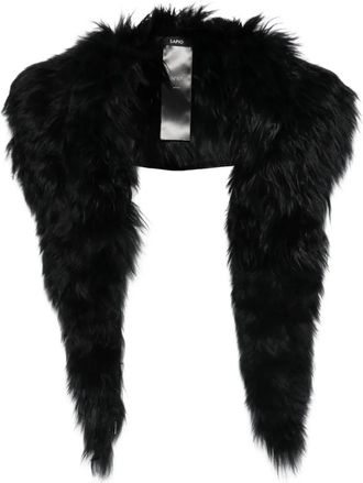 SAPIO detachable brushed collar - unisex - Alpaca - One Size - Black