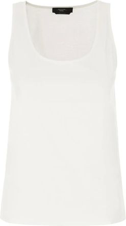 Max Mara jersey top - women - Cotton - L - White