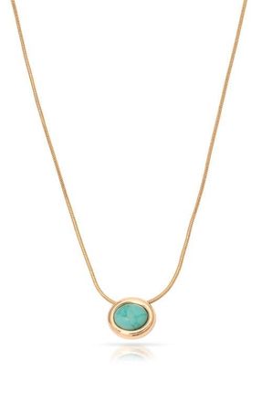 Ettika Semiprecious Stone Pendant Necklace in Turquoise/Gold at Nordstrom