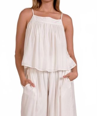 Elan Ophelia Flowy Tank In White