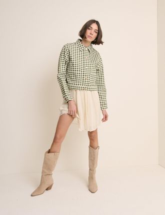 Nobody's Child Green Gingham Boxy Jacket