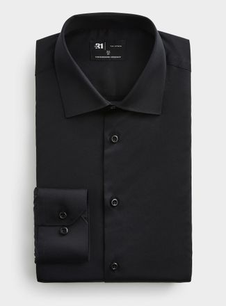 Le 31 Mens Essential satiny cotton shirt Modern fit