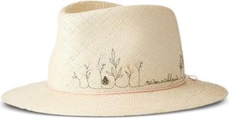 Maison Michel Andre straw fedora hat - women - Straw - L - Neutrals