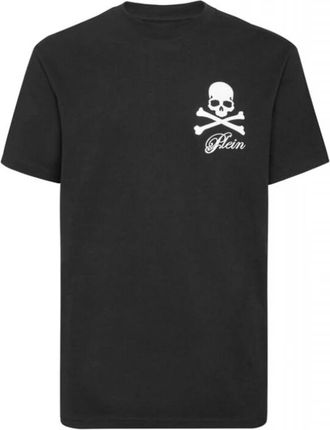 Philipp Plein T-shirt met ronde hals en print Doodskop & Botten - Heren - T-shirts - Zwart - M - Katoen - Tops