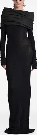 Entire studios Abito lungo con drappeggio - Nero
