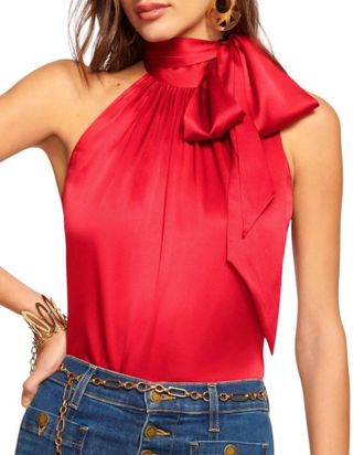 Ramy Brook Lori Soiree Top In Red