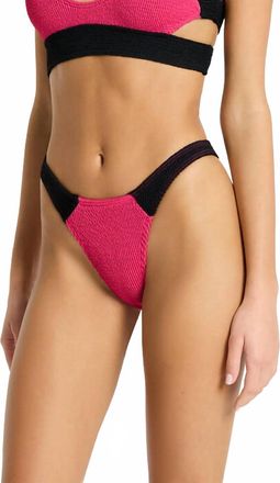 Bond-Eye Splice Scene Bikini Bottom In Raspberry/black