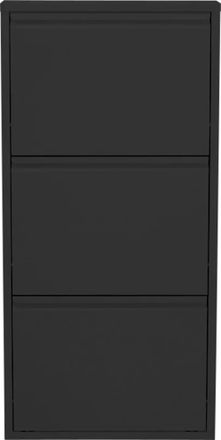 Kare Design Zapatero de 3 compartimentos negro