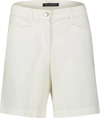 Betty Barclay Korte Broeken, Dames, Wit, 4Xl, Relaxed Fit Zomerbroek met Zakken