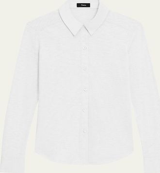 Theory Riduro Organic Cotton Button-Down Shirt