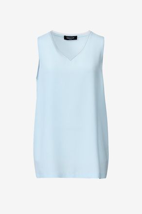 Fabiana Filippi &Auml;rmelloses Top mit V-Ausschnitt aus Seidenmischung
