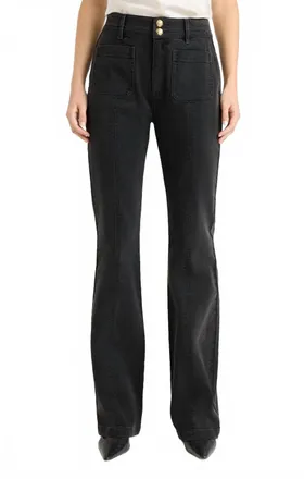 Cinq &agrave; Sept Dahlia Long Dorothea Jeans In Charbon