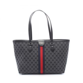 Balenciaga Black Gray Canvas Handbag Tote Bag (Pre-Owned)