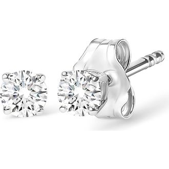 House of Brilliance 14K White Gold 1/4 Cttw Lab Grown Diamond Solitaire Stud Earrings at Nordstrom