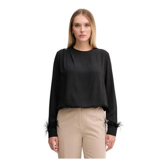 Gaud&igrave; Overhemden, Dames, Zwart, S, Polyester, Regular Blouse