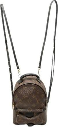 Louis Vuitton Pre-owned Mini Palm Springs Backpack - Dames - Vintage Rugzakken - Bruin - ONE Size - Leer - Vintage
