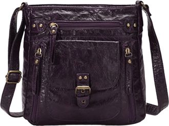 Generic Fashion One Shoulder Bag Retro Small Square Bag WomenS All Bag Soft Bag With Large Capacity Shoulder Bag for Women (Purple, One Size)