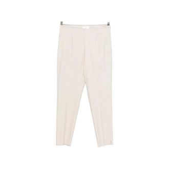 PESERICO Peserico, Slim-fit Trousers, female, Beige, Size: S Pantalone affusolato con pieghe
