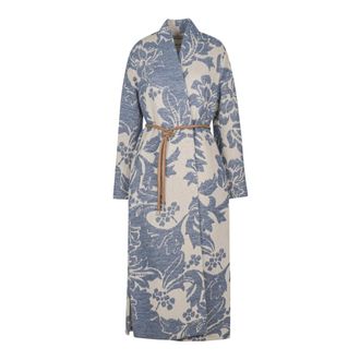 ottod'Ame Belted Coats, female, Multicolor, S/M, Jaquard Robe-Style Coat
