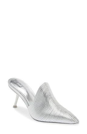 Cult Gaia Mara Metallic Pointed Toe Mule in Bright Shiny Silver at Nordstrom Rack, Size 38