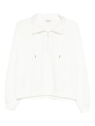 Brunello Cucinelli zip-collar sweatshirt - Wit
