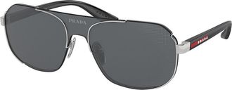 Prada PS53YS 1BC07U Mens Sunglasses Silver Size 140