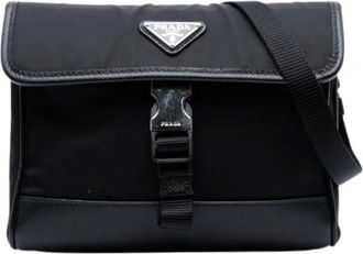 Prada Pre-owned Cross Body Bags, female, Black, Size: ONE SIZE Pre-owned Vintage Cross Body Bag