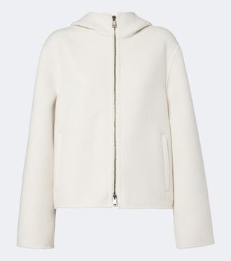 Fendi Hooded wool and silk jacket