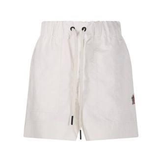 Moncler Casual Shorts, female, Beige, Size: XS Technical Froiss&eacute; Shorts