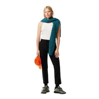 Lacoste Dames/Katoenen Chinos (Zwart)