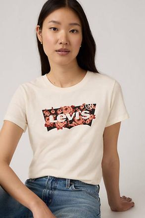 Levi's T-shirt The Perfect - Donna - XL - Bianco / Gab Rose Bw Fill Egret