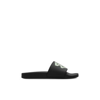 Balenciaga Slides met logo - Heren - Sandalen - Zwart - 39 EU - Schoenen