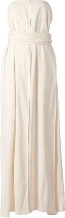 Maison Rabih Kayrouz wrap-tie empire line gown - Bianco