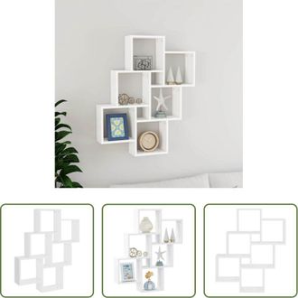 vidaXL Scaffale in legno - Scaffale a Parete Bianco 90x16x78 cm in Multistrato