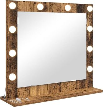 vidaXL Espejo de Tocador con espejo Madera Vieja 60 x 55 x 18 cm Vidaxl