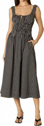 Nia Salt Midi Dress In Black