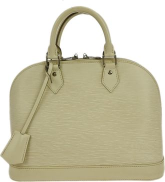 Louis Vuitton Alma Handbag Epi Leather Beige Leather Handbag (Pre-Owned)